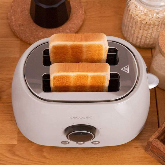 Cecotec ClassicToast 8000 Double Toaster 2 Slots 800W Beige
