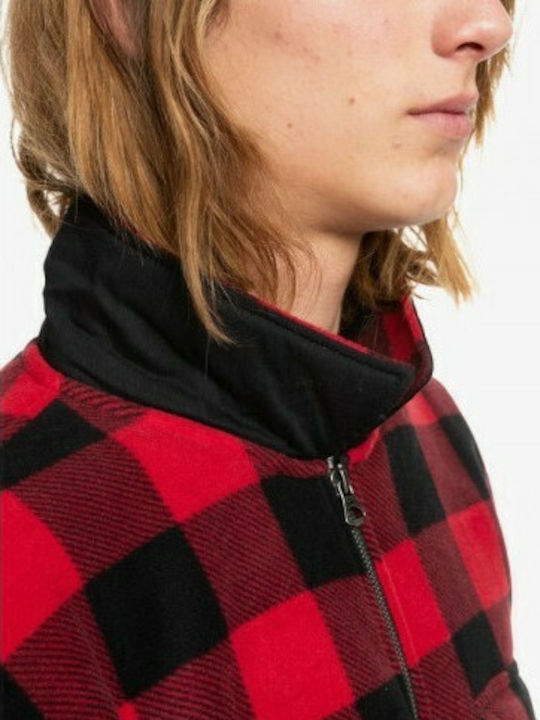 Tolala Дълъг Ръкав Overshirt Стандартна Кройка Каре Червен