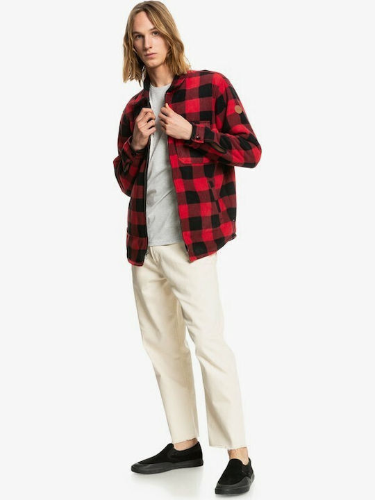 Tolala Дълъг Ръкав Overshirt Стандартна Кройка Каре Червен