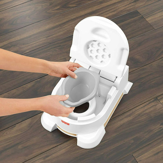 Fisher Price Töpfchen Schüssel Potty mit Geräuschen & Deckel Weiß