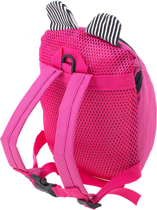 ikonka Bear School Bag Backpack Kindergarten Fuchsia
