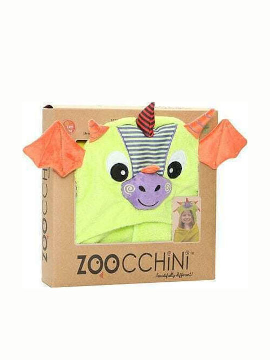 Zoocchini Βρεφική Κάπα-Μπουρνούζι με Κουκούλα Drool The Dragon Κίτρινη 127x55εκ.