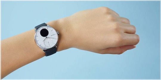 Withings ScanWatch Stainless Steel 38mm Αδιάβροχο με Παλμογράφο (White)