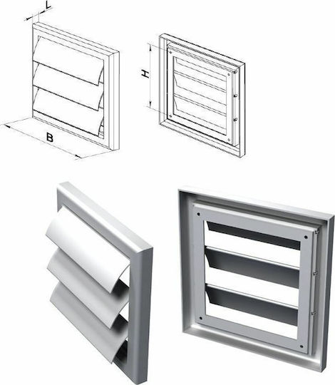 Vents Περσίδα Εξαερισμού 11x15cm Ορθογώνια