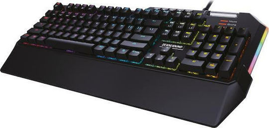 Zeroground KB-3400G Taigen v3.0 Gaming Μηχανικό Πληκτρολόγιο με Outemu Red διακόπτες και RGB φωτισμό (Αγγλικό US)