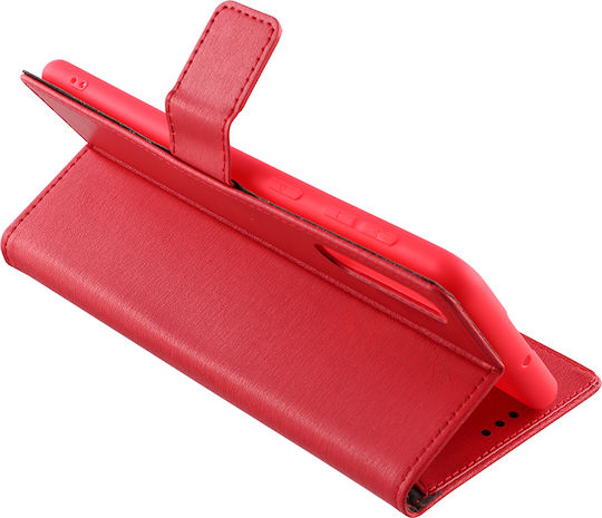Volte-Tel Allure Magnet Brieftasche Synthetisches Leder Rot (Redmi Note 10 / 10s / Poco M5s)