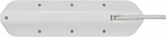 Brennenstuhl Πολύπριζο 4 Θέσεων με 2 USB-A και Καλώδιο 2m Ασημί