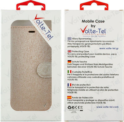 Volte-Tel Lite 5.2 Leather Gold-tpu Synthetic Leather Book Gold (P8/P9 Lite 2017)