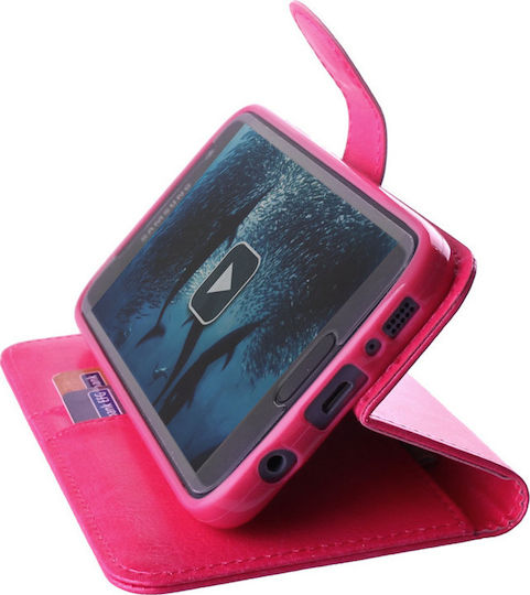 Volte-Tel Buchen Sie Synthetisches Leder Rosa (Galaxy S7)