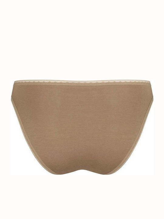 Go H Tai Βαμβακερά Γυναικεία Slip 2Pack Καφέ