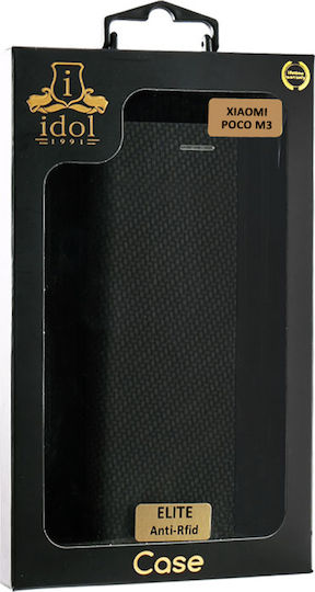 Idol 1991 Elite Anti-RFID Buchen Sie Kunststoff Schwarz (Poco M3 / Redmi 9T)