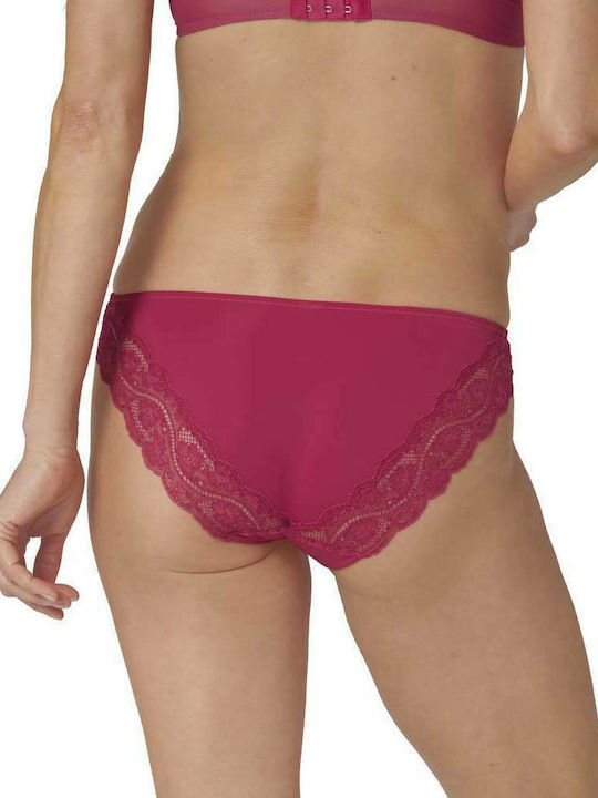 Triumph Lovely Micro Tai Women's Slip with Lace Fuchsia