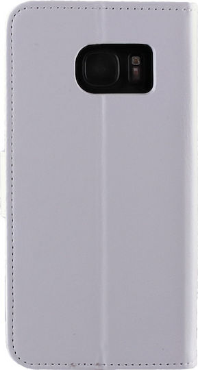Volte-Tel Book Piele artificială Alb (Galaxy S7)