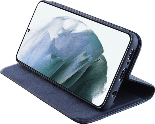 Idol 1991 Elite Anti-Rfid Книга Изкуствена кожа Син (Galaxy S21 5G)