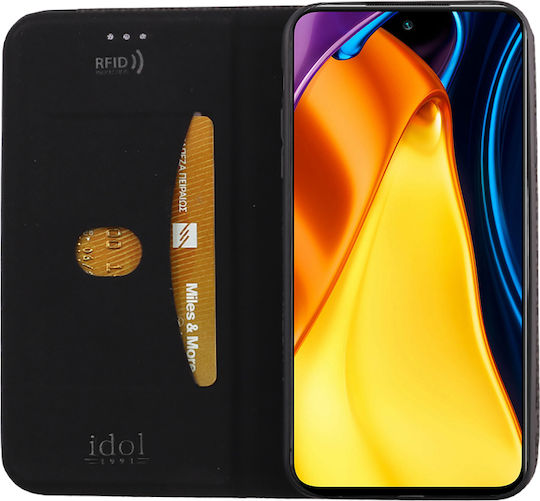 Idol 1991 Elite Anti-RFID Book Πλαστικό Μαύρο (Redmi Note 10 5G / Poco M3 Pro)
