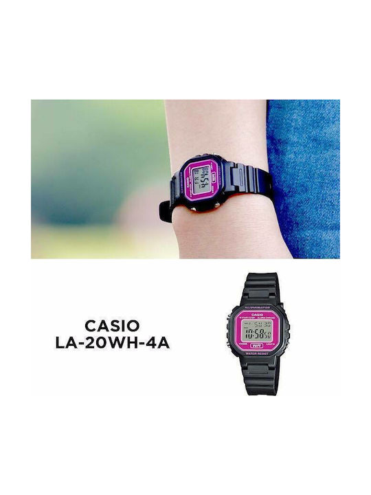 Casio Digital Uhr mit Schwarz Kautschukarmband