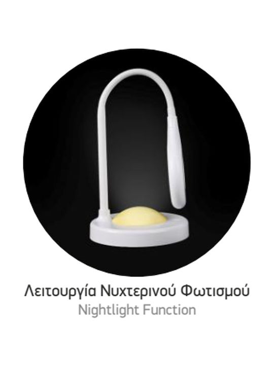 Spot Light LED Bürobeleuchtung mit flexiblem Arm in Weiß Farbe