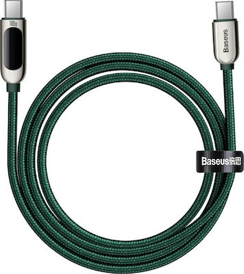 Baseus Display Braided USB 2.0 Cable USB-C male - USB-C male 100W Green 2m (CATSK-C06)