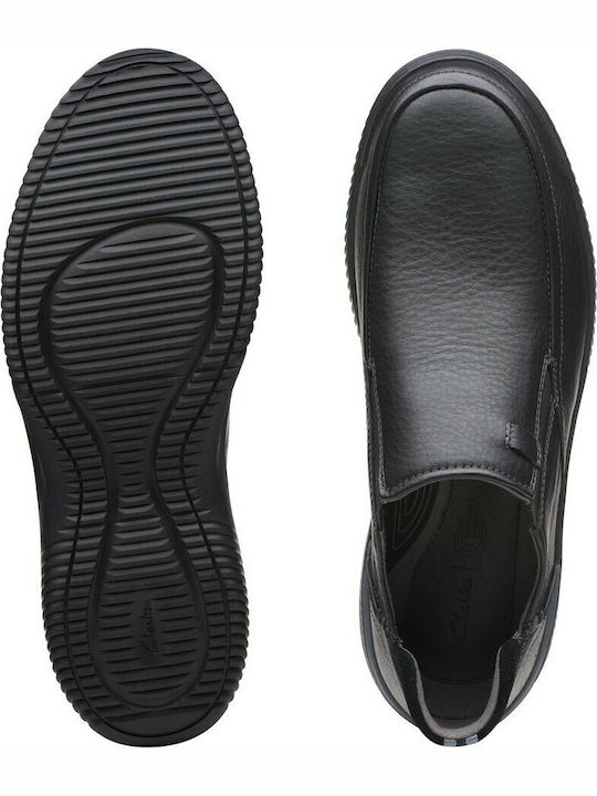 Donaway Step Leder Herren Freizeitschuhe Anatomisch Schwarz