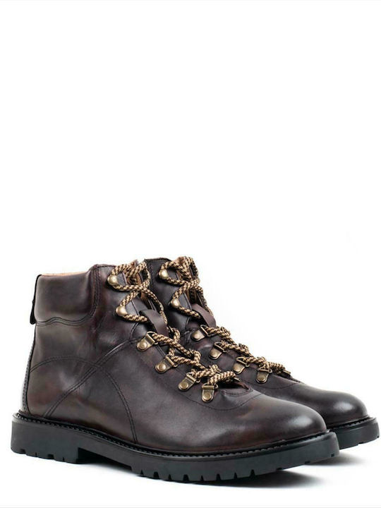 Мъжки кожени ботуши HUDSON GAMA LEATHER IF07200 BROWN BROWN KAFE