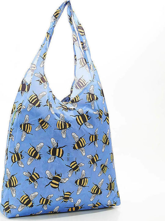 Eco Chic Bees Stoff Einkaufstasche in Blau Farbe