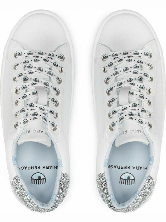 Damen Flatforms Sneakers Weiß