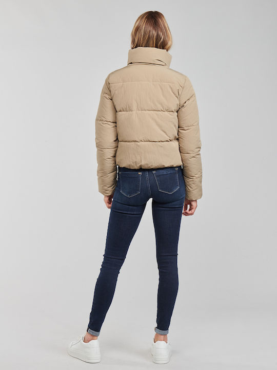 Only Women's Short Puffer Jacket for Winter Crockery