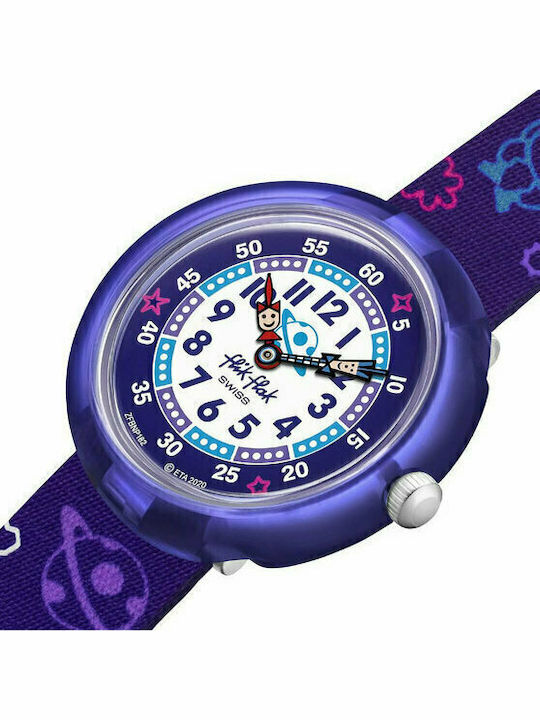 FlikFlak Kinder-Analoguhr Plan It mit Stoffarmband Lila