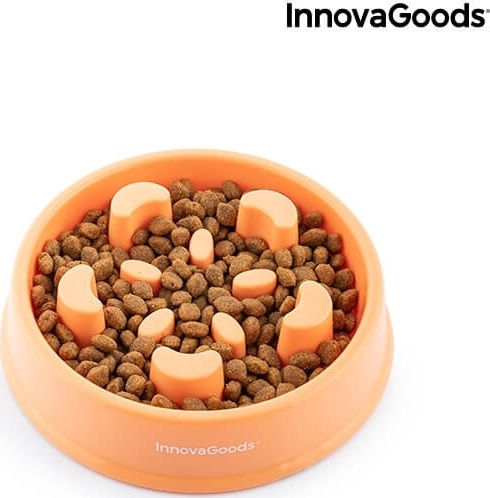 InnovaGoods Slowfi Bowl made of Propylene Food for Dog 750ml in Orange Color