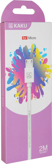 Kakusiga KSC-332 Regular USB 2.0 spre micro USB Cablu Alb 2m 1buc