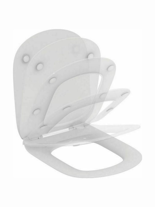 Ideal Standard Tesi II Καπάκι Λεκάνης Slim Soft Close από Βακελίτη 44.5x36.5cm Λευκό