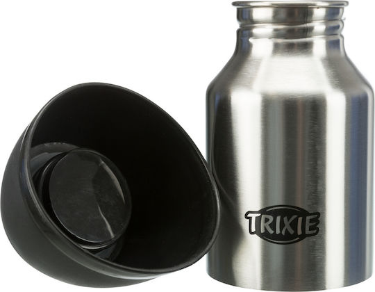 Trixie Automatic Stainless Steel Bottle Food & Water Slow Feeder for Dog 300ml in Silver Color