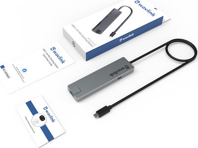Wavlink USB-C Stație de andocare cu HDMI 4K PD Ethernet Gri (WL-UHP3409)