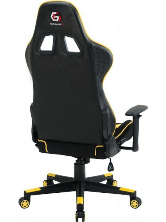 Gembird Scorpion Fabric Gaming Chair with Adjustable Arms Yellow