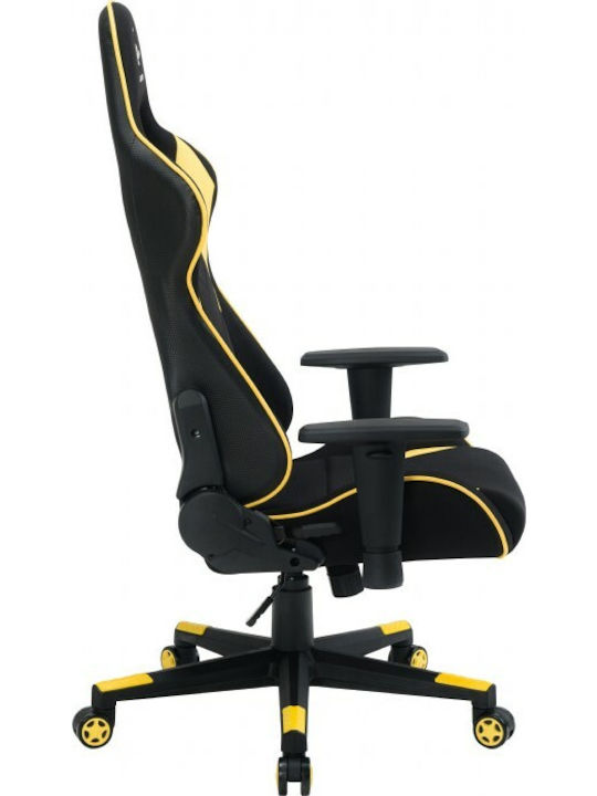 Gembird Scorpion Fabric Gaming Chair with Adjustable Arms Yellow