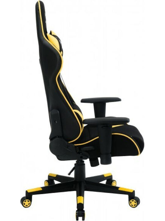 Gembird Scorpion Fabric Gaming Chair with Adjustable Arms Yellow