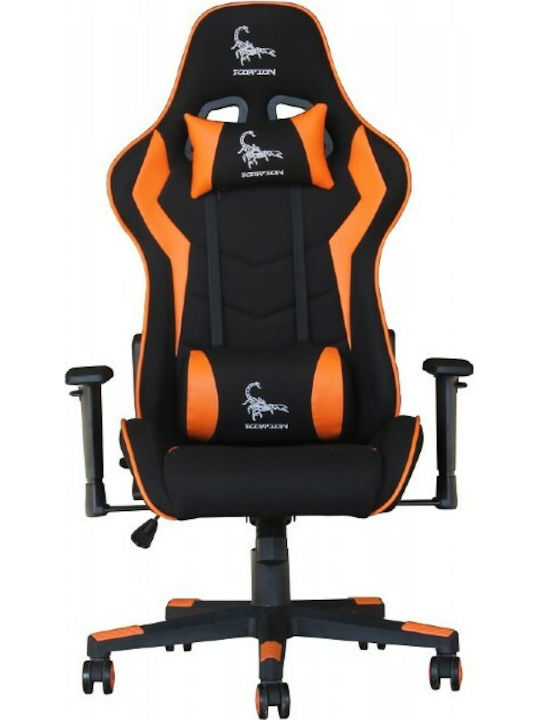 Gembird Scorpion Fabric Gaming Chair with Adjustable Arms Orange