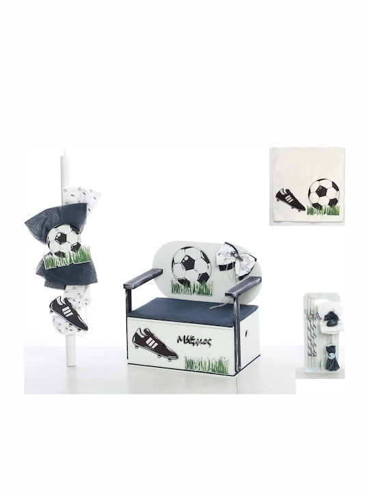 Bellissimo Football Baptism Set with Hot Air Balloon Theme