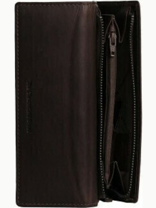 Large Leather Women's Wallet Classic Brown