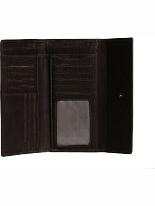 Large Leather Women's Wallet Classic Brown