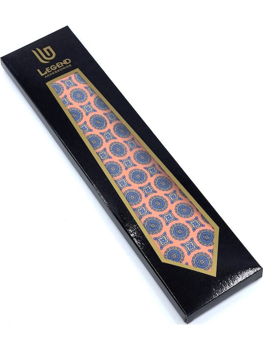 Legend Accessories Silk Men's Tie Set Printed Orange
