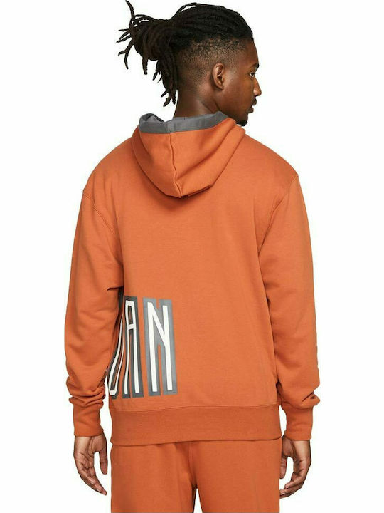 Jordan Sport DNA Men's Sweatshirt with Hood and Pockets Orange