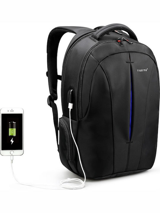 Tigernu T-B3105 Αδιάβροχη Τσάντα Πλάτης για Laptop με Θύρα USB σε Μαύρο χρώμα