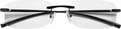 Silac 7097 Men's Reading Glasses +2.25 Black Metal 7097