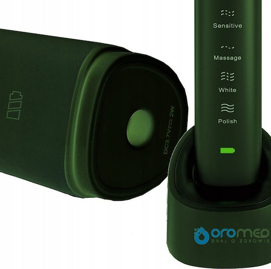 Oromed Oro-Brush Periuță de dinți electrică cu Husă de Călătorie Verde