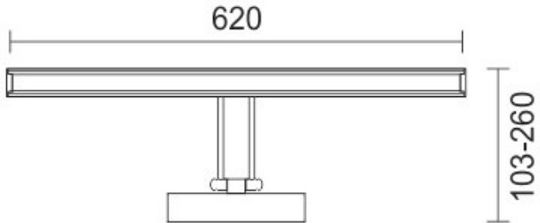 Spot Light Φωτιστικό Πίνακα LED Μαύρο 62εκ. Spot Light Φωτιστικό Πίνακα LED Μαύρο 62εκ.