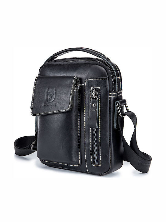 DJB 037 Leather Men's Bag Shoulder / Crossbody Black