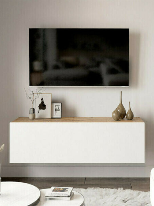 TV Stand Serit White / Natural L100xD31.5xH29.5cm