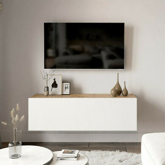 Stand TV Serit Alb / Natural L100xA31.5xÎ29.5cm