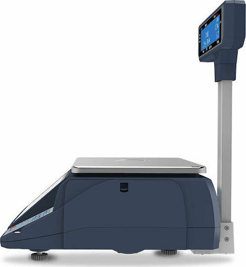 Aclas LS6 Electronic Retail Scale with Column and Label Printing Capability with Weighing Capacity of 30kg and Division 10gr